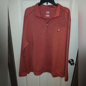 Cutter & Buck Mens 1/4 Zip Long Sleeve Pullover Size 2XL CB Drytech